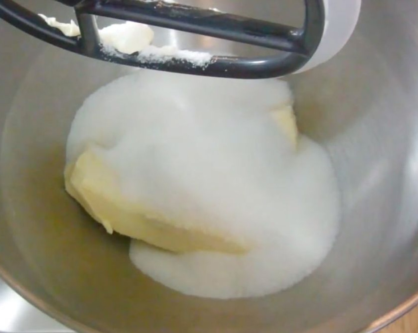 step 5 Place Unsalted Butter (2 sticks) and Granulated Sugar (1 1/4 cups) in the bowl of a stand mixer fitted with a paddle attachment.