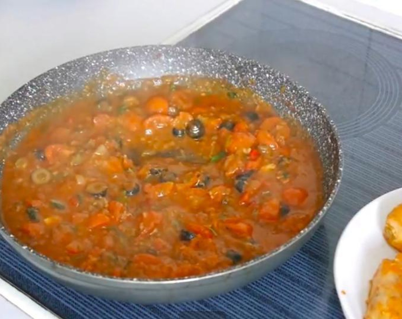 step 6 After 2 minutes carefully remove each steak and set aside on a plate. Add the Red Wine (4 Tbsp) and Fresh Basil (1 tsp) to the sauce and stir, leave to cook for 2 to 3 minutes.