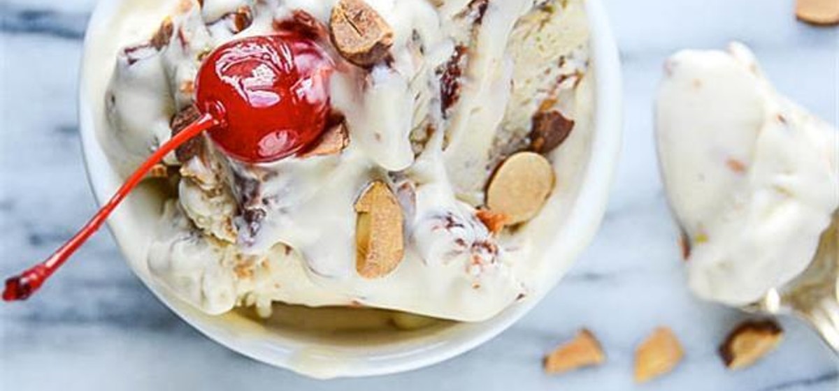 Cherry Amaretto Crunch Ice Cream Recipe | SideChef