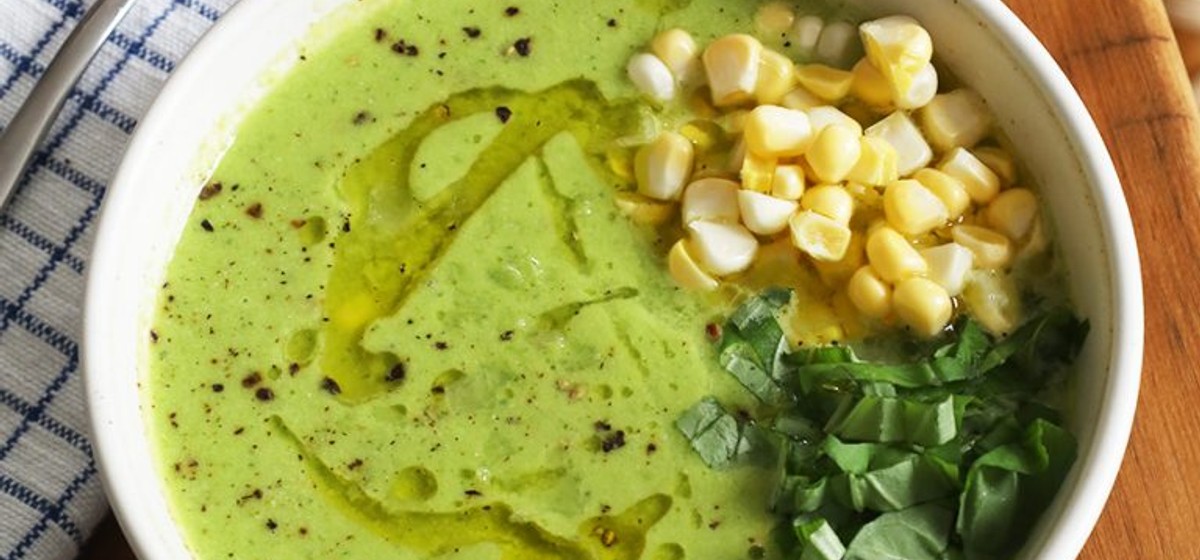 Spicy Corn and Cucumber Gazpacho Recipe | SideChef