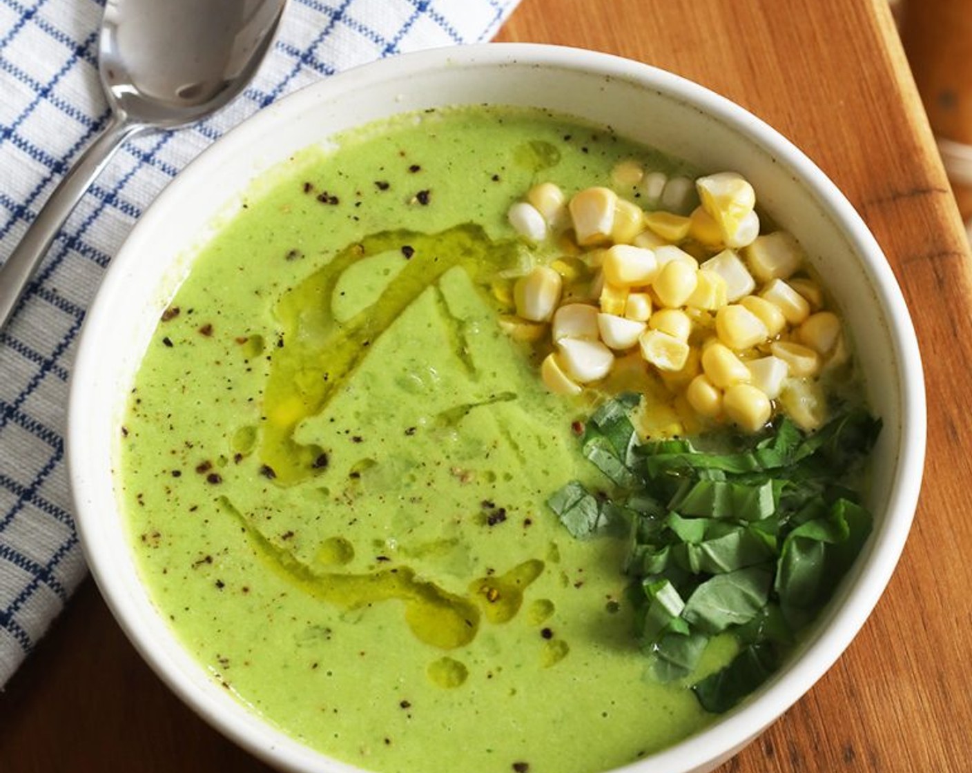 Spicy Corn and Cucumber Gazpacho