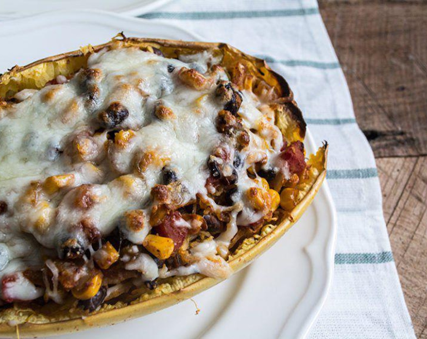 Stuffed Spaghetti Squash Burrito Bowl