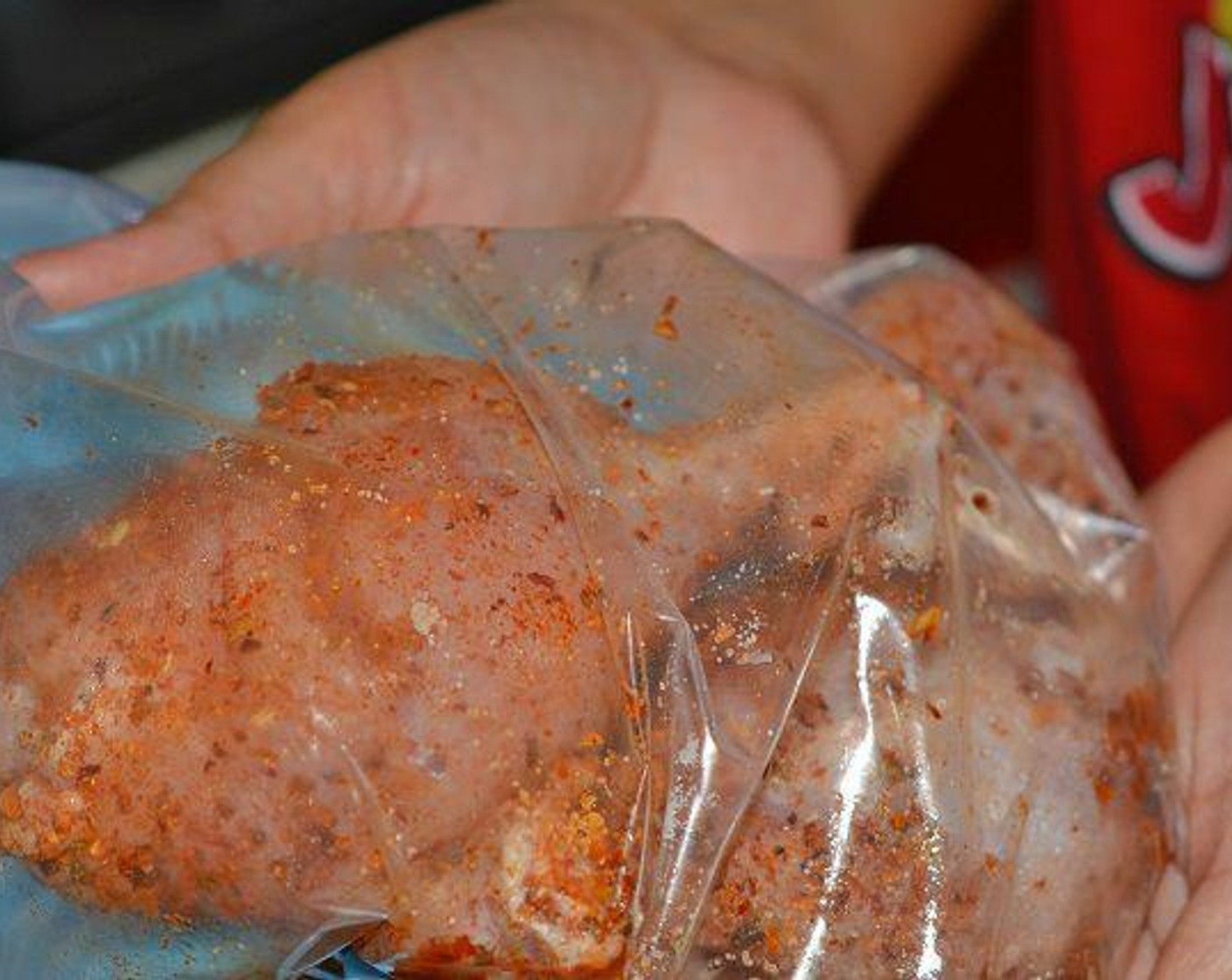 step 2 To a ziplock bag, place the chicken legs inside together with the Italian Seasoning (2 Tbsp), Vegetable Oil (1 Tbsp), and Salt (to taste). Massage the herbs and spices into the legs.