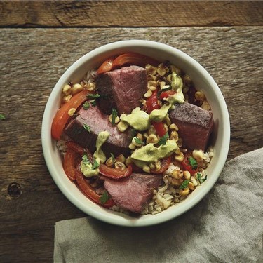 Flank Steak and Pepper Rice Bowl Recipe | SideChef