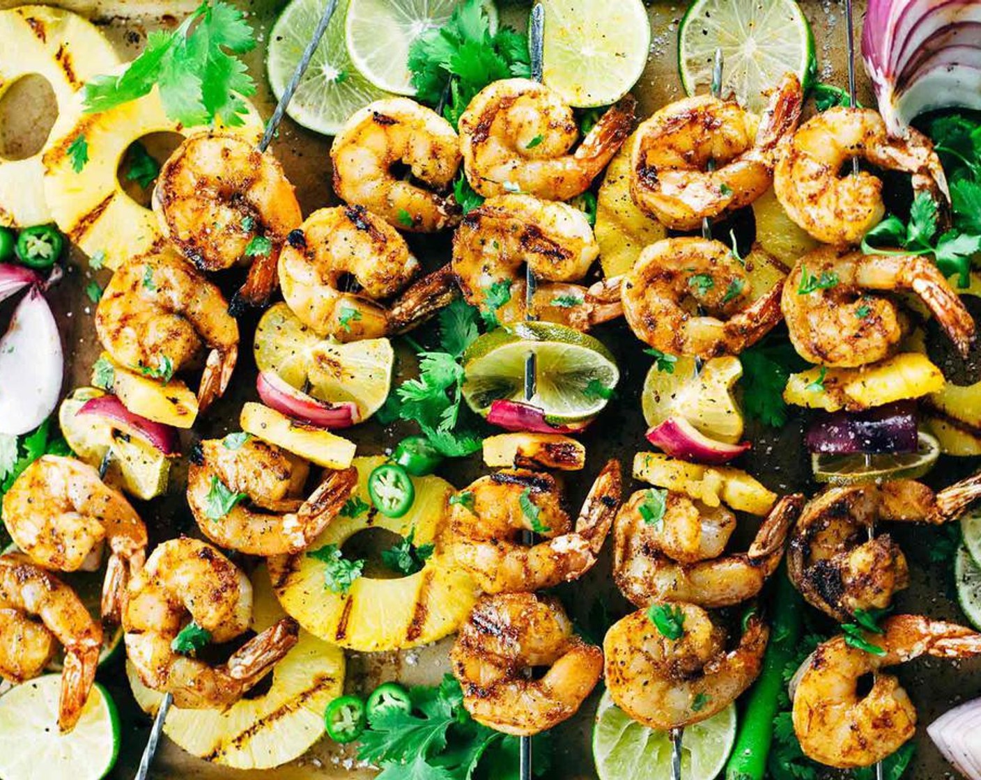 Grilled Shrimp Skewers with Pineapple Sauce