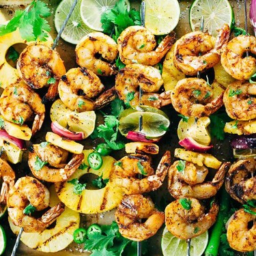 Grilled Shrimp Skewers with Pineapple Sauce Recipe | SideChef