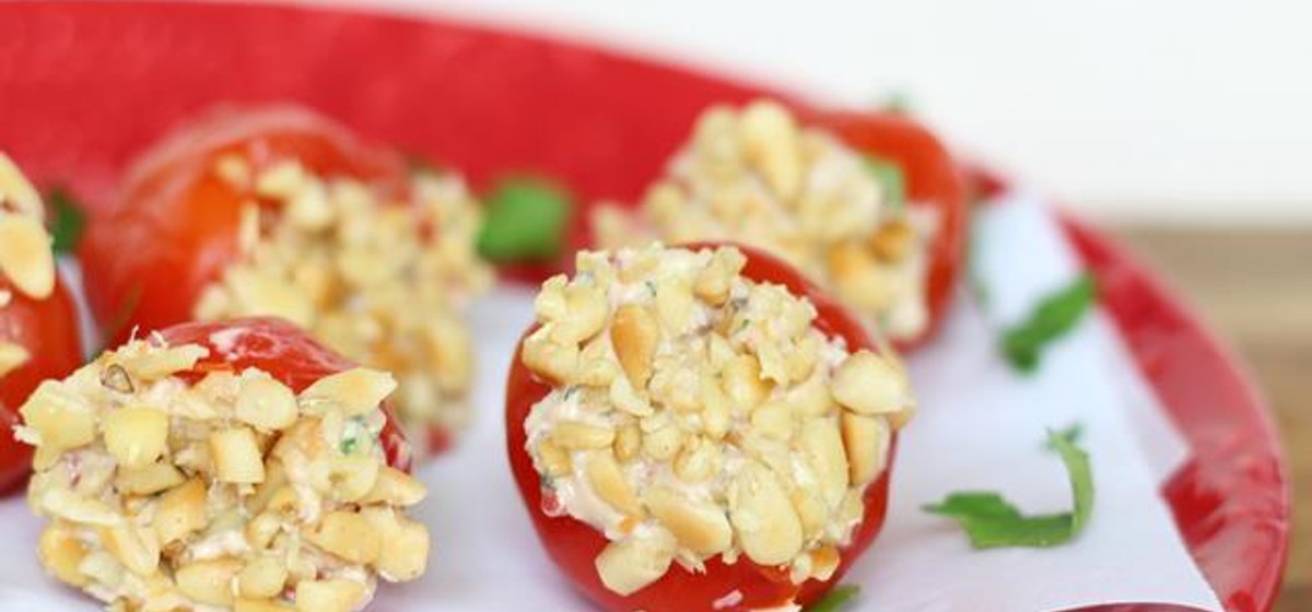 Goat Cheese &amp; Pine Nut Stuffed Peppadews Recipe | SideChef