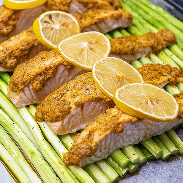 Sheet Pan Salmon with Asparagus Recipe | SideChef