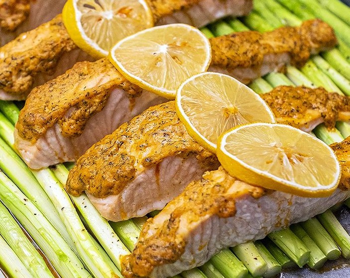 Sheet Pan Salmon with Asparagus Recipe | SideChef
