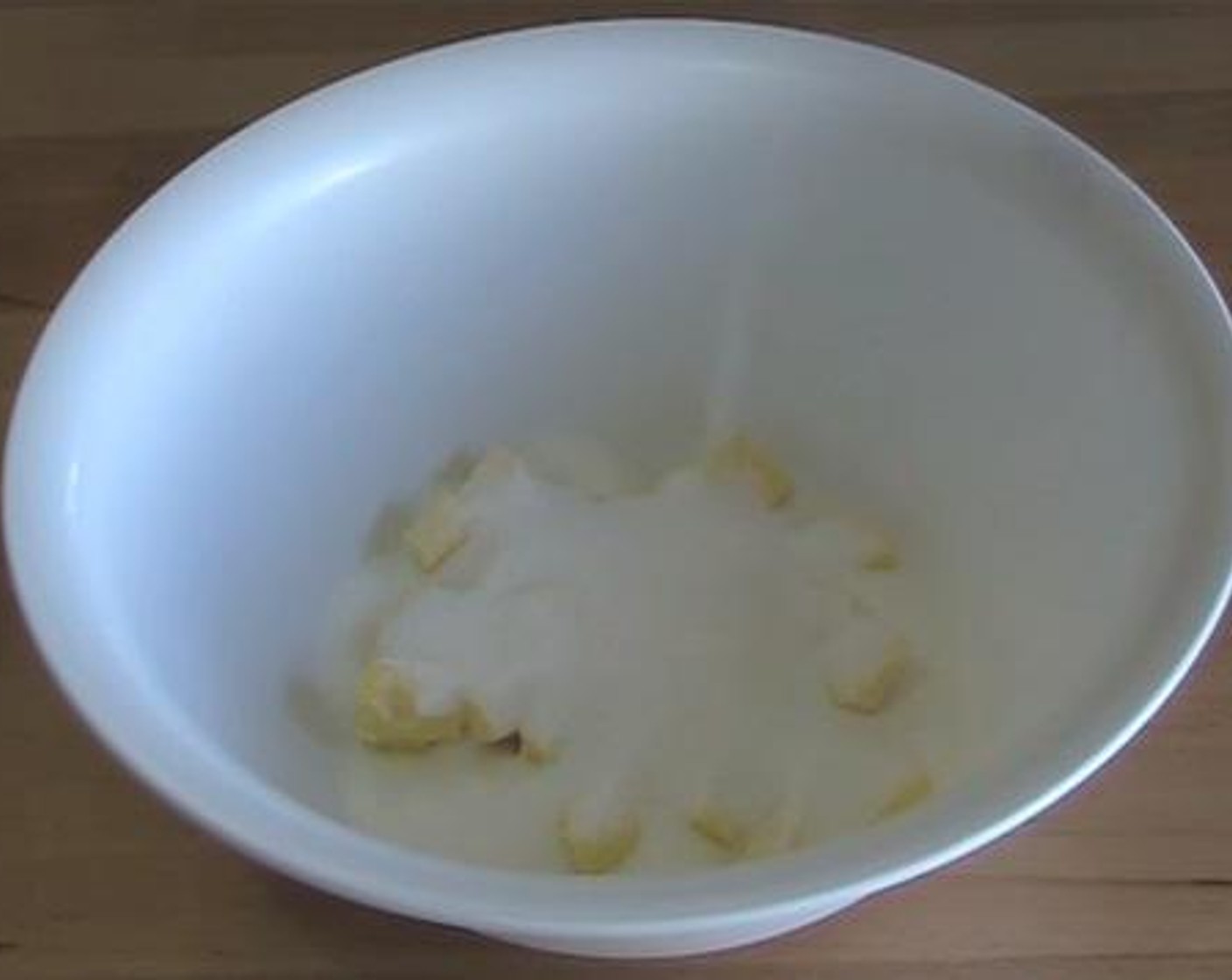 step 1 Into a mixing bowl, add and mix the Unsalted Butter (1 cup), Granulated Sugar (1 1/2 cups), and Salt (1 pinch).