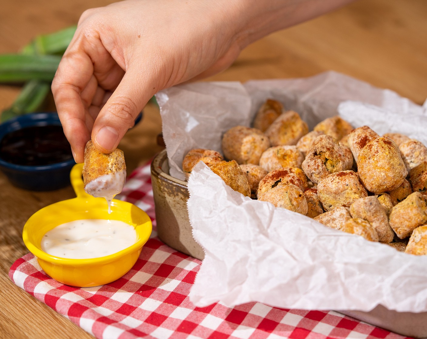 step 7 Serve warm with Ranch Dressing (to taste).