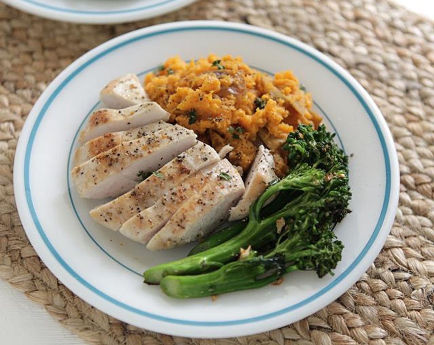 Chicken, Sorghum Sweet Potatoes, and Broccoli