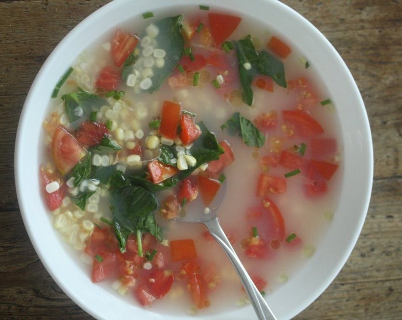 Island Fresca Soup with Corn and Tomatoes