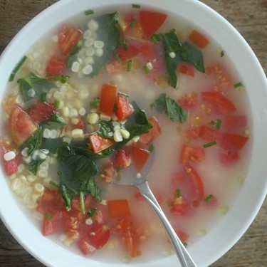 Island Fresca Soup with Corn and Tomatoes Recipe | SideChef