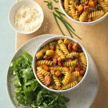 Chickpea Rotini Creamy Butternut Squash Mac and Cheese Recipe | SideChef