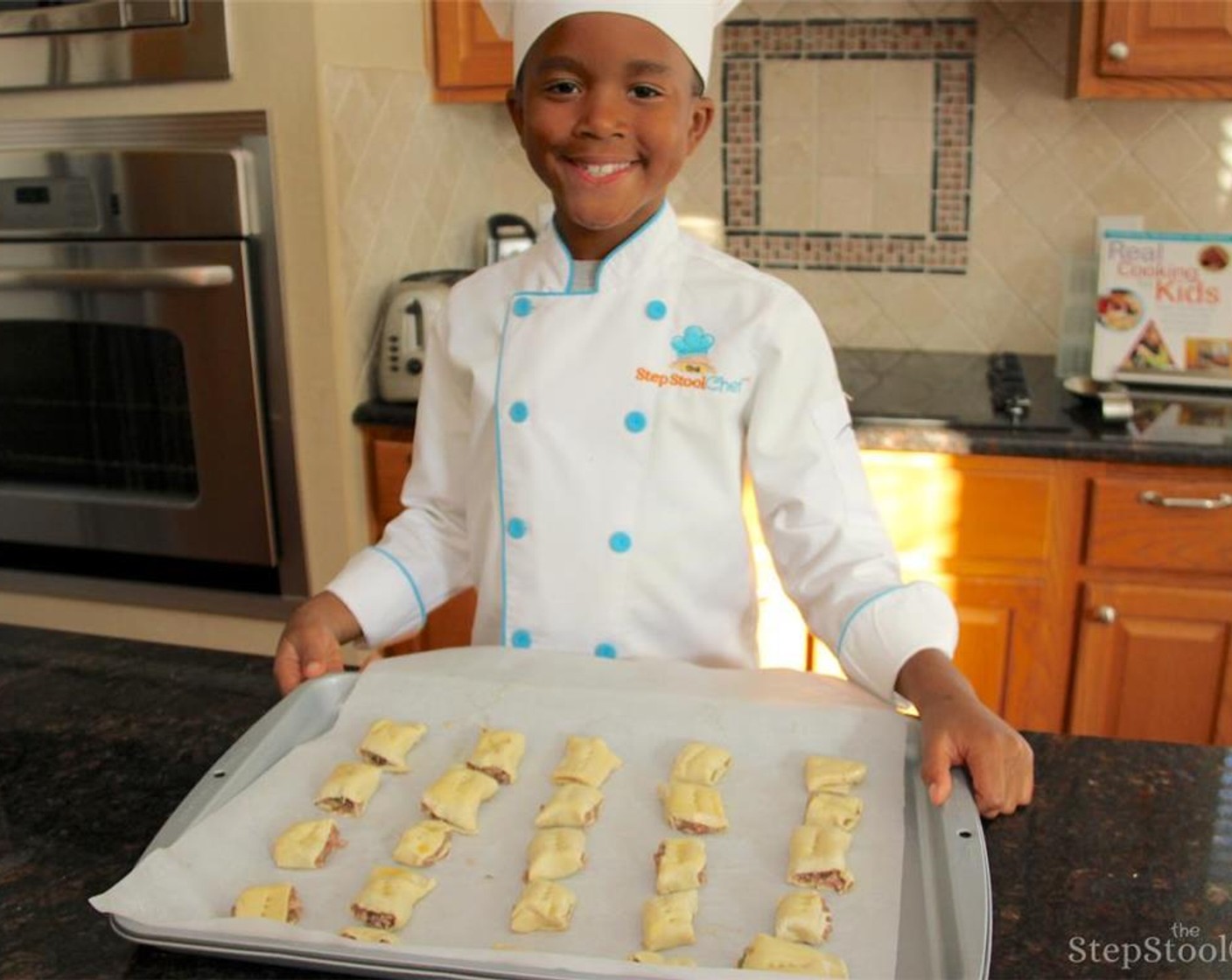 step 7 Make the egg wash by beating Organic Egg (1) and Water (1 Tbsp). Place on baking sheet and brush the rolls with the egg wash. Poke holes in the middle of the small rolls to prevent over puffing. Bake for 15 to 20 minutes, until puffed and golden brown.