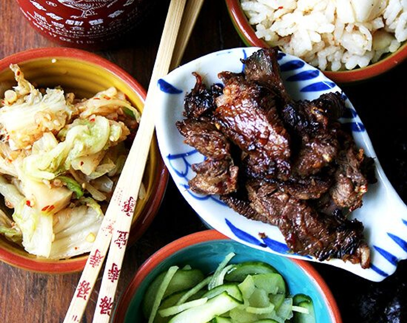 Steak Bulgogi with Cucumber-Apple Pickles