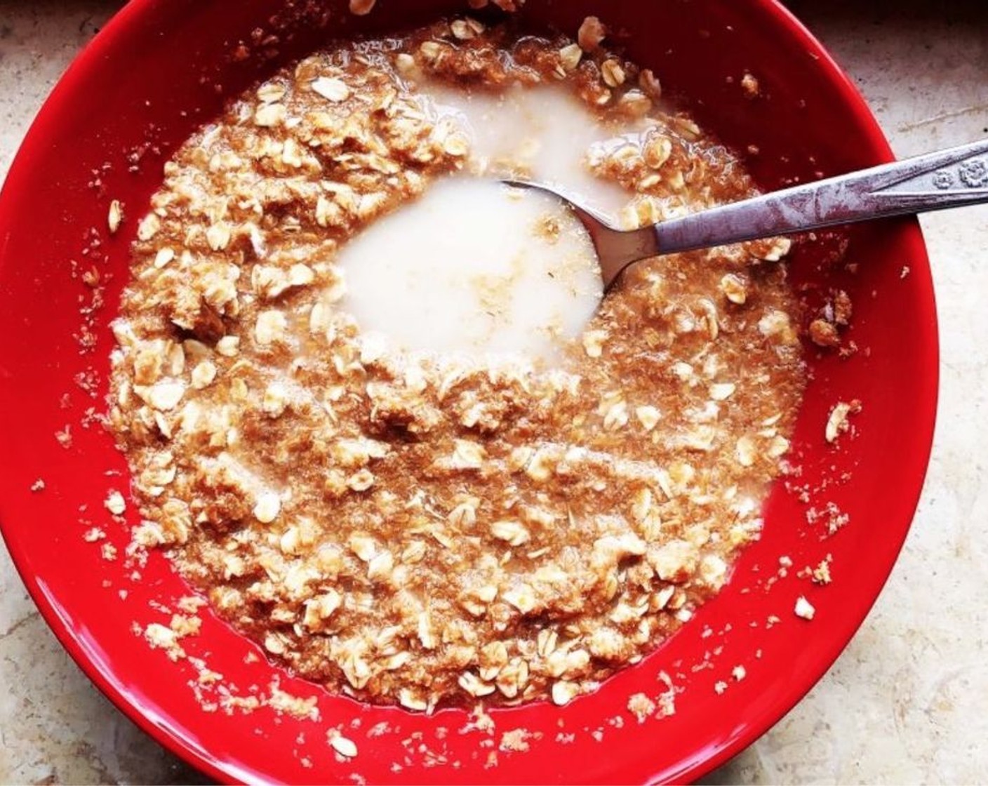 step 2 Stir, then add enough Water (to taste) to cover the grains.