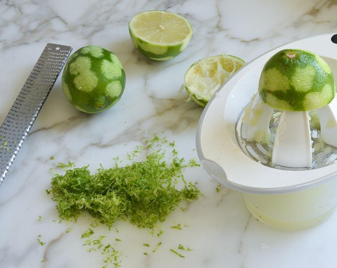 step 5 To start, zest and juice the Limes (3).