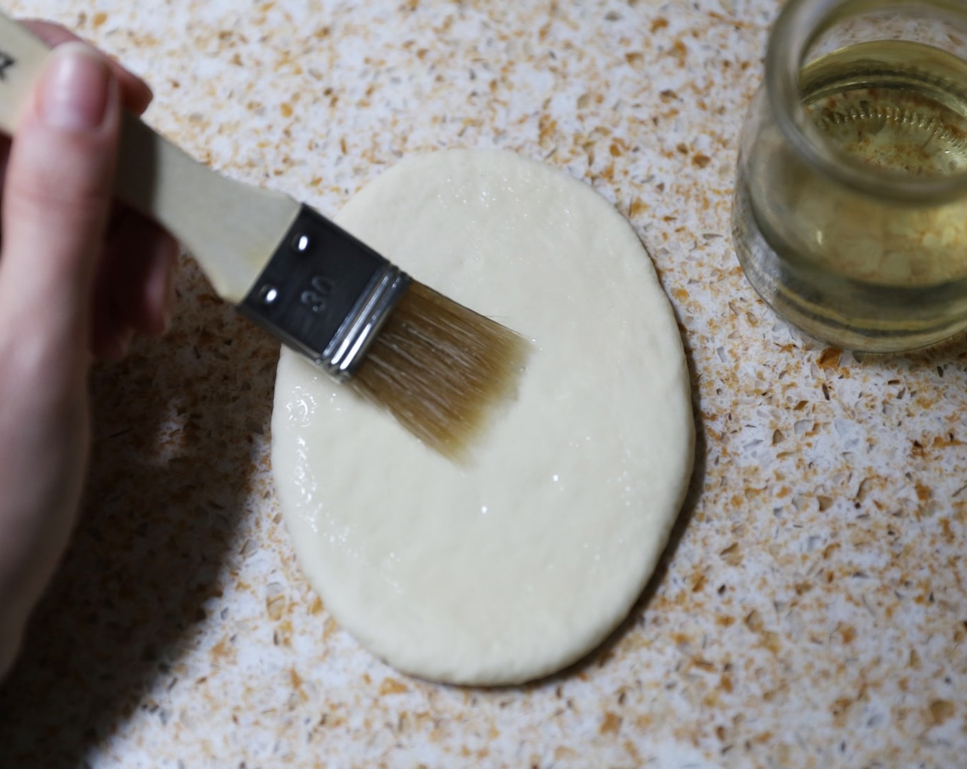 step 12 Brush the surface of the dough ovals with a little bit of Sunflower Oil (as needed).