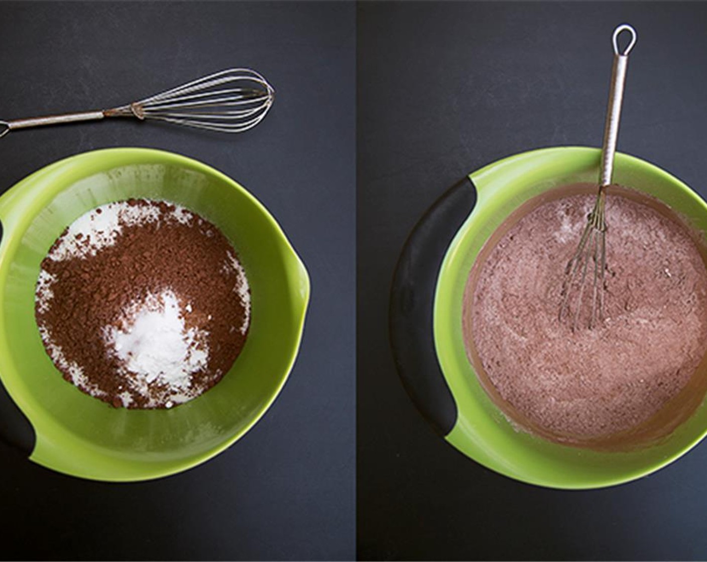 step 2 In a large bowl, whisk the All-Purpose Flour (2 cups), Granulated Sugar (2 cups), Dark Cocoa Powder (1/2 cup), Ground Cinnamon (1/2 Tbsp), Baking Powder (1 tsp), Baking Soda (1 tsp), and Salt (1 tsp).
