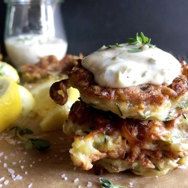 Zucchini Fritters with Lemon Caper Aioli Recipe | SideChef