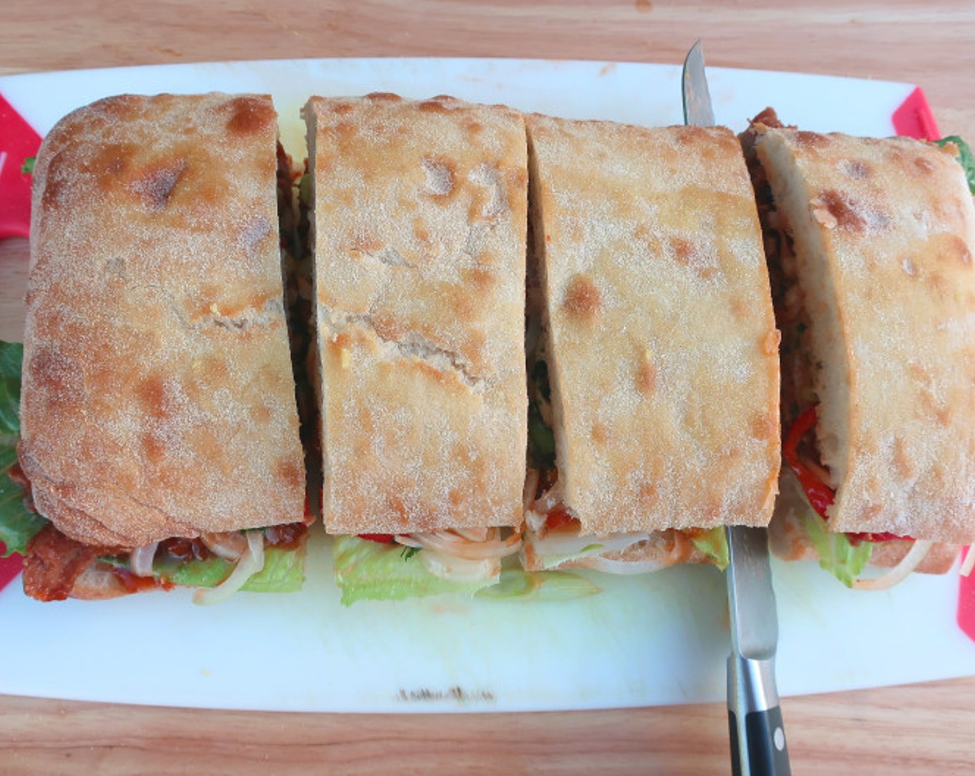 step 13 Cut into sandwich size portions. Serve and enjoy!