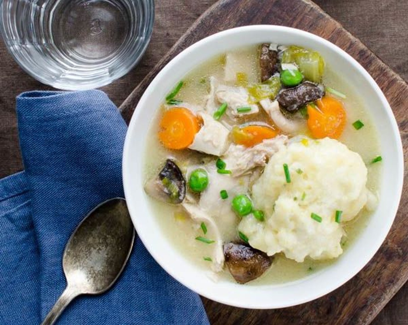 Chicken N’ Cornmeal-Chive Dumplings
