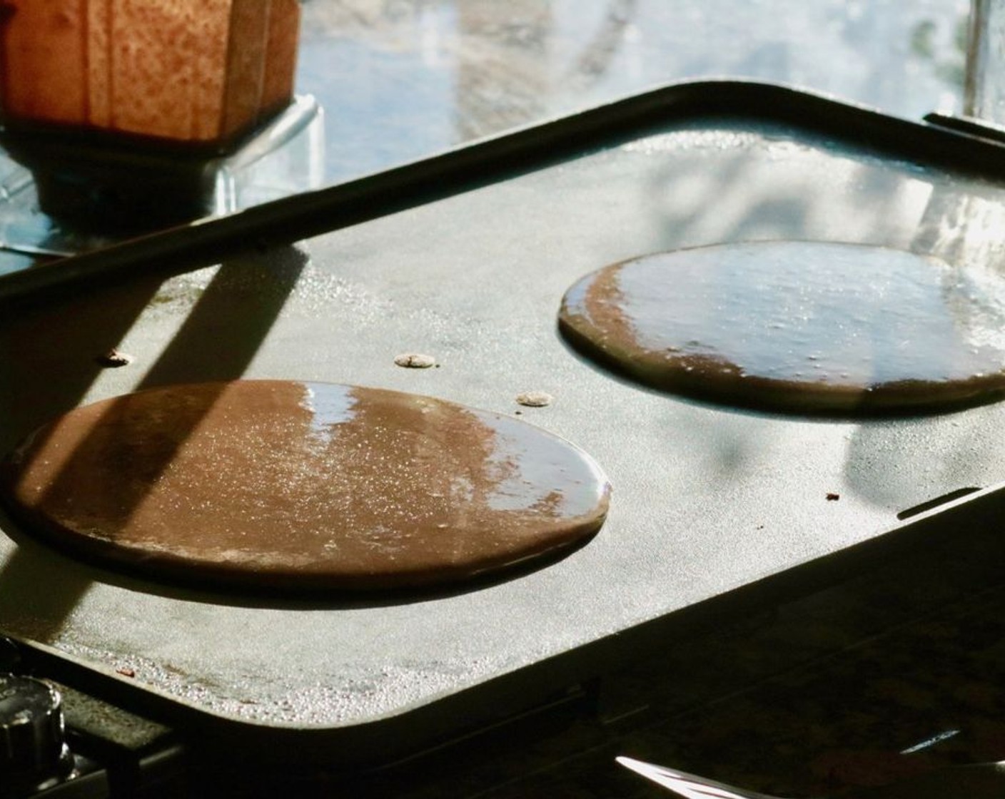 step 5 Pour the batter to make a large and thin circle