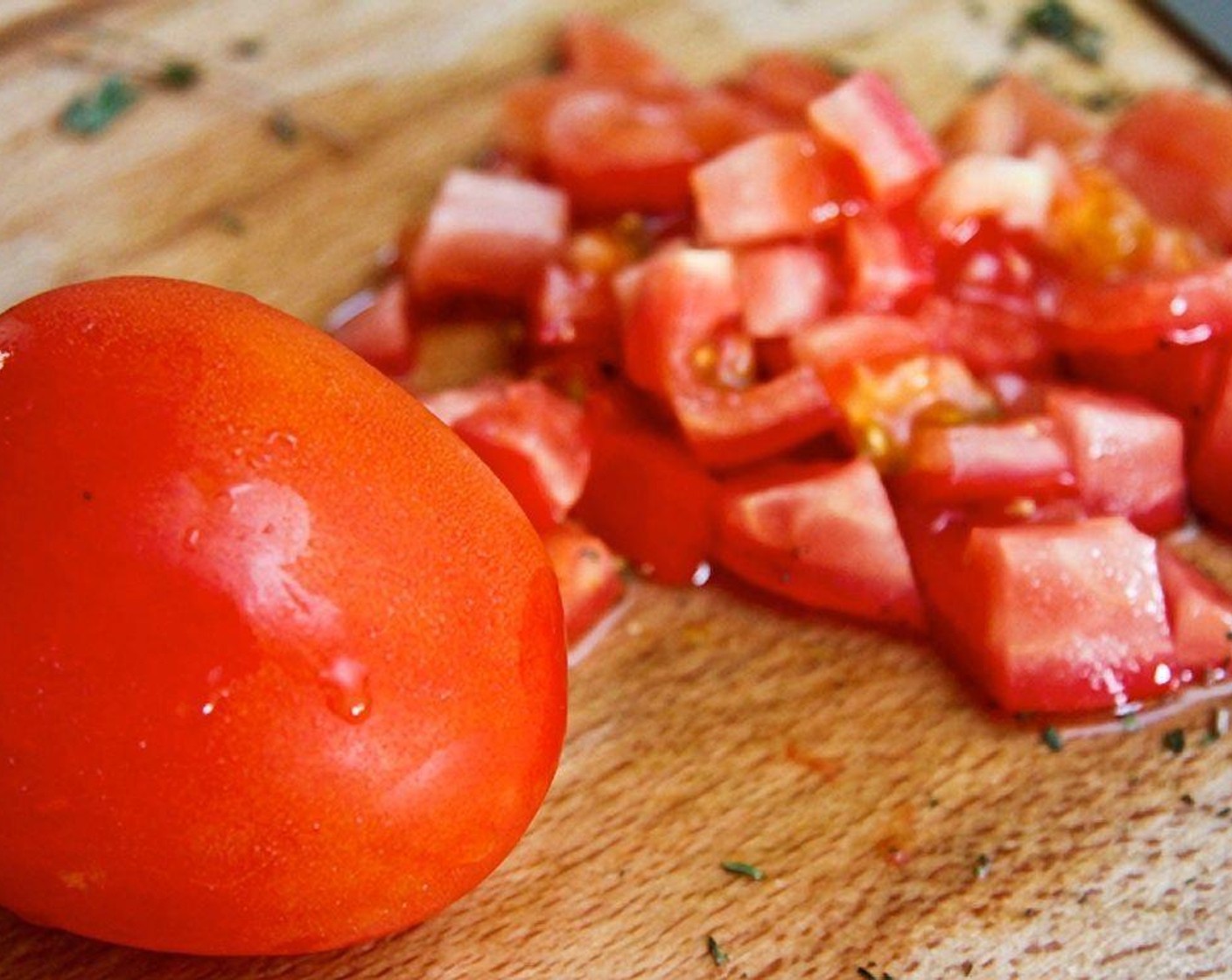 step 5 Dice the Roma or Plum Tomatoes (3).