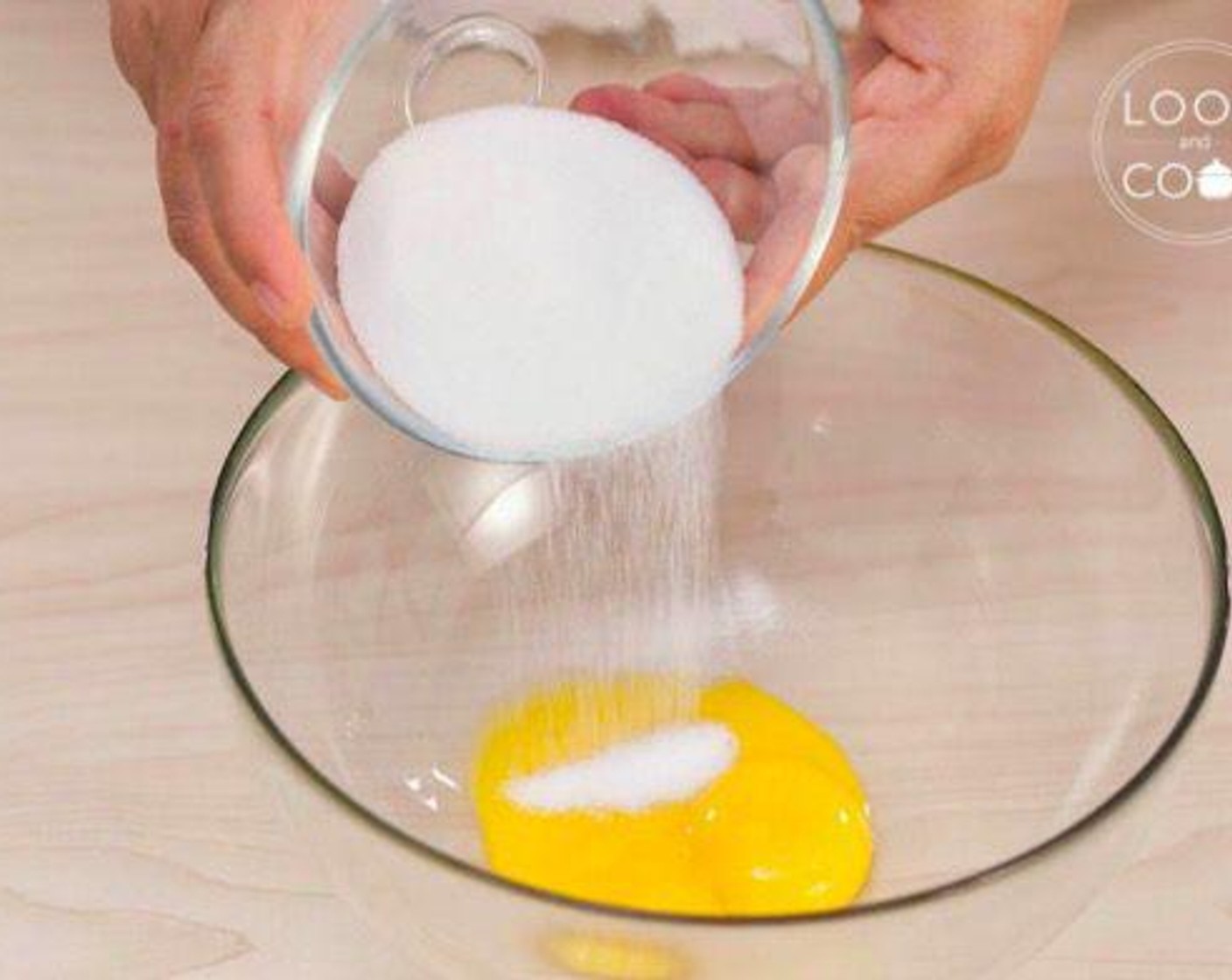 step 2 Mix Caster Sugar (2 Tbsp) and Eggland's Best Classic Eggs (2) until pale and well combined.