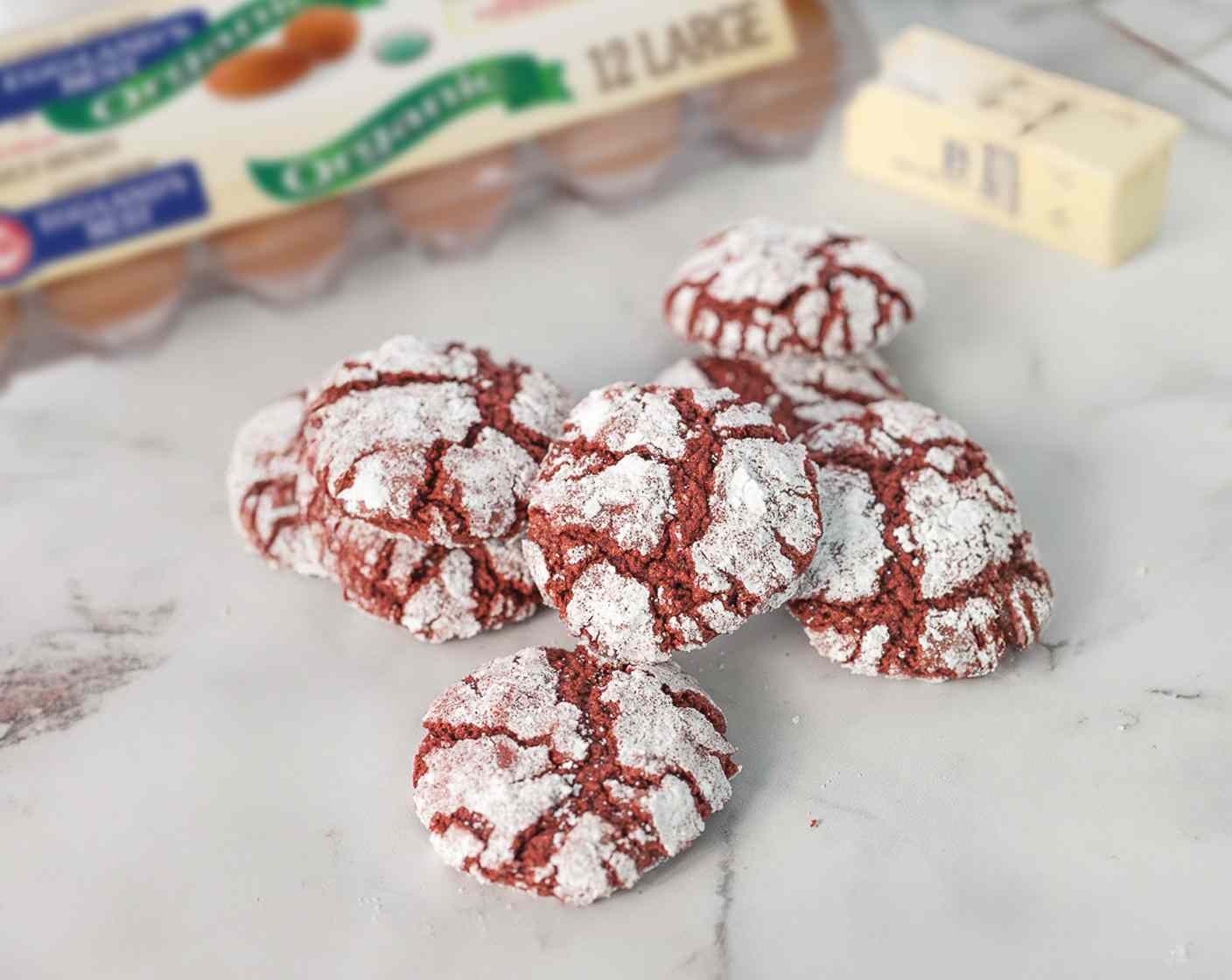 Gluten-Free Red Velvet Crinkle Cookies