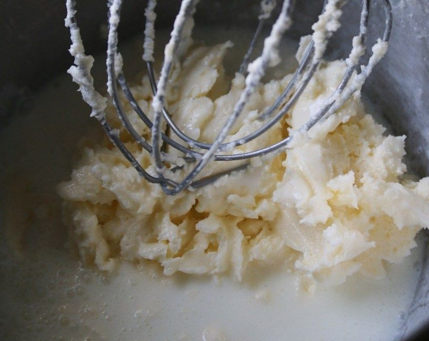step 3 When you're ready to churn the butter, chill the cream in the fridge for 1 hour. Then pour the fermented cream into a large mixing bowl, making sure to scrape all the cream into the bowl. Whisk the cream until the butter separates from the buttermilk.