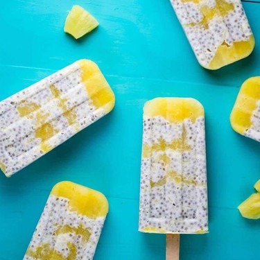 Pineapple Popsicles with Chia Seeds Recipe | SideChef