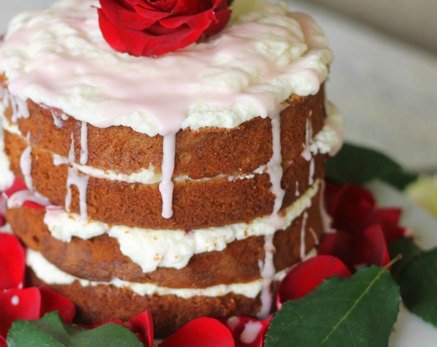 Raspberry Rosewater Tea Cake