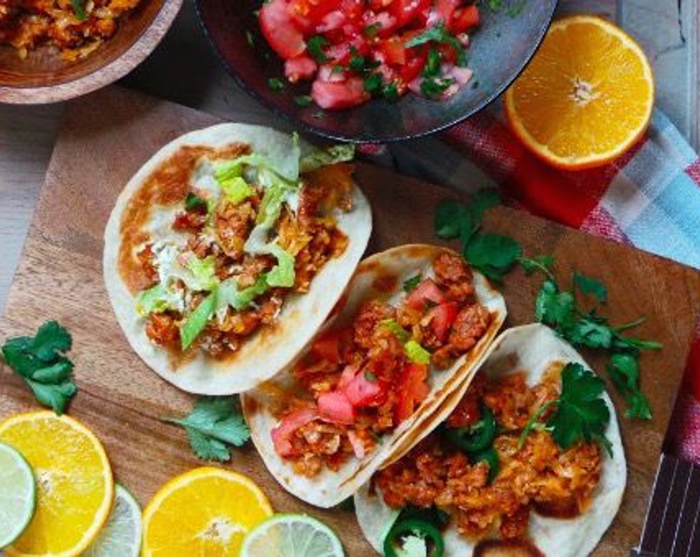 step 7 Stuff your tacos with the potato and chorizo mix and top with Onions (to taste), Fresh Cilantro (to taste), Lime Wedges (to taste), and any salsa of choice.