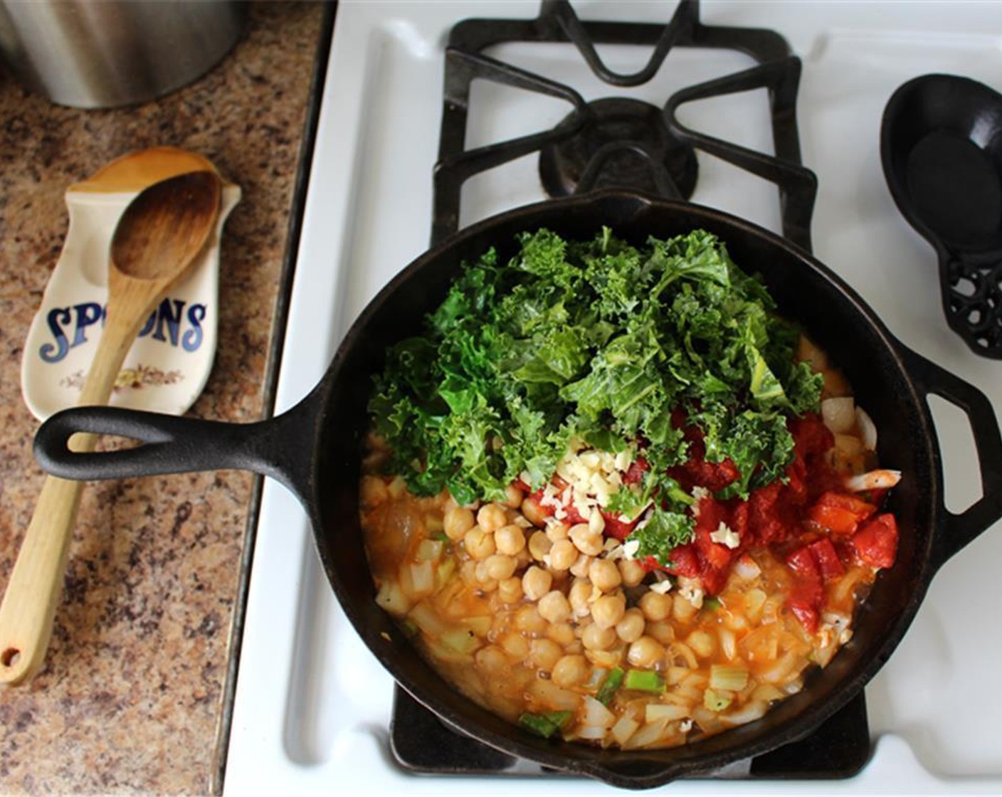 step 1 Heat skillet then add Olive Oil (1 Tbsp).  When oil is hot, add Onion (1), Mixed Vegetables (1 cup), Salt (to taste), and Ground Black Pepper (to taste). Cook for about 3 minutes over medium-low heat, stirring occasionally.