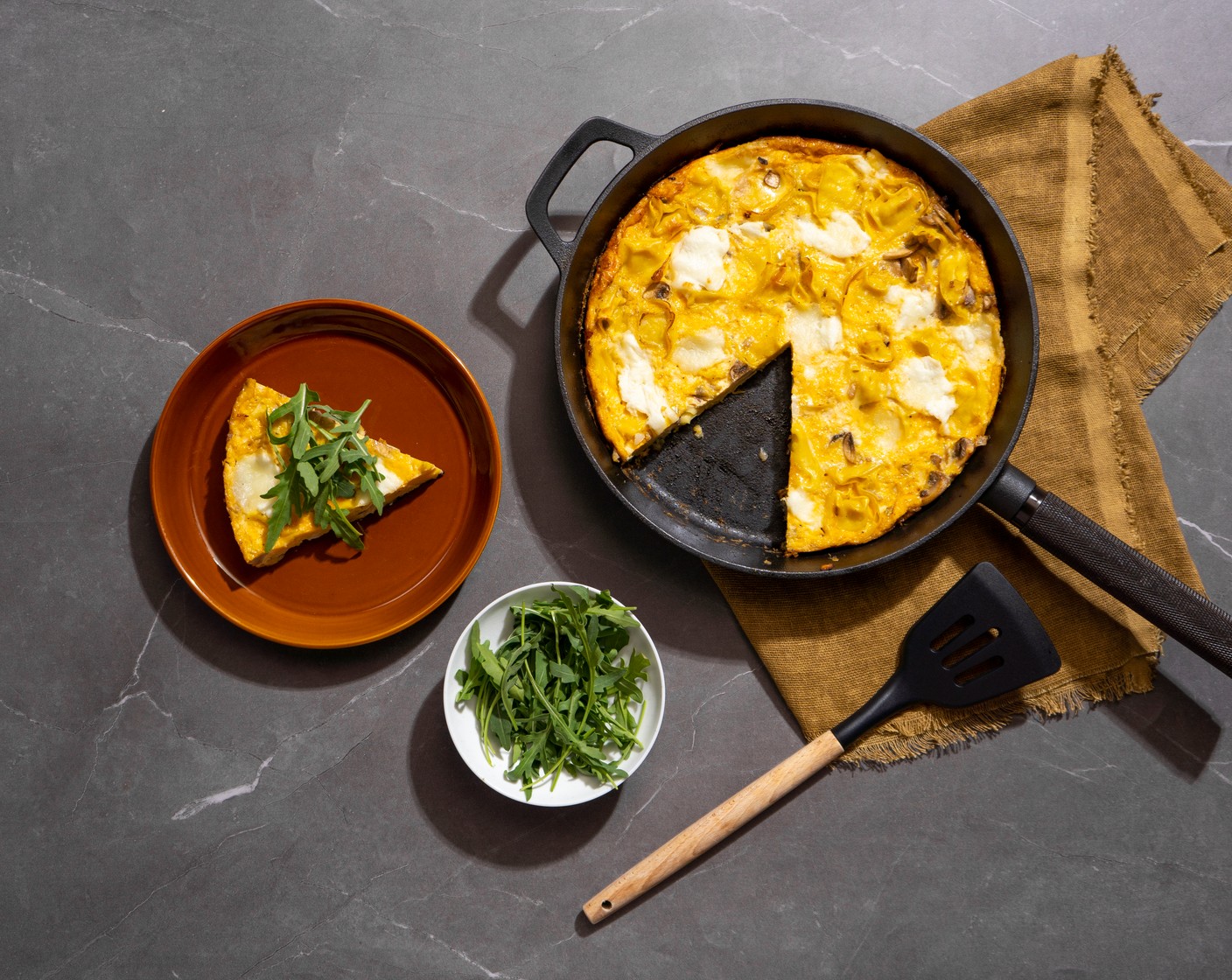 Tortellini Mushroom Frittata