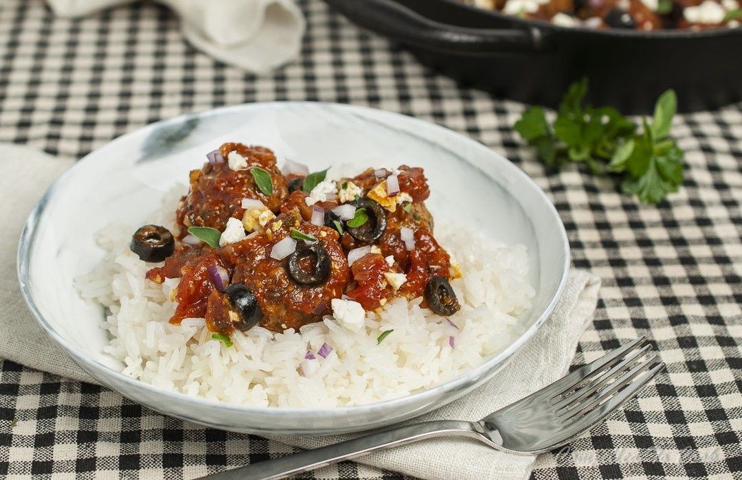 Lamb Meatballs with Olives and Feta Recipe | SideChef