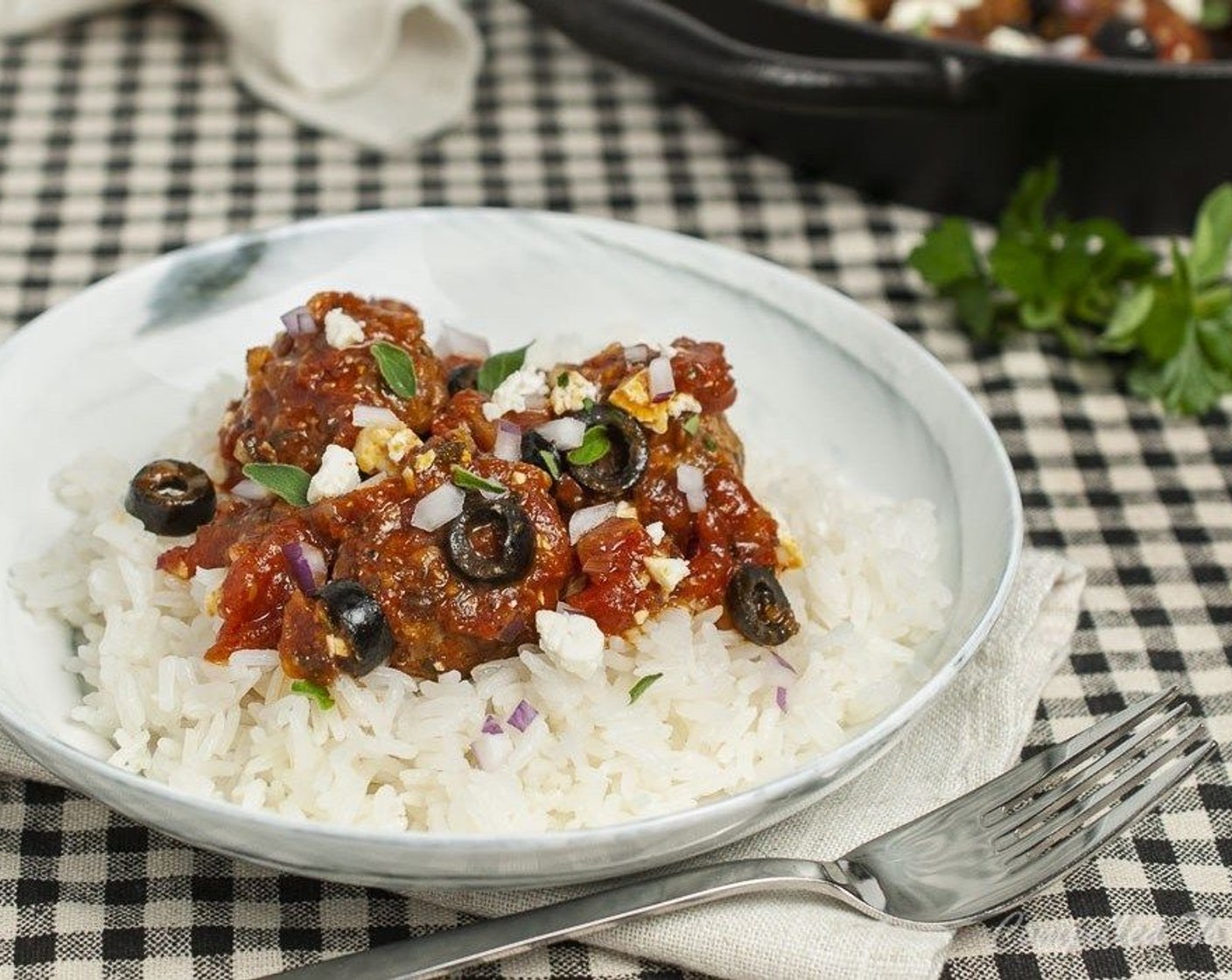 Lamb Meatballs with Olives and Feta