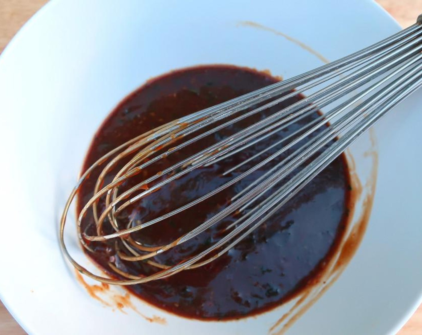 step 6 For the BBQ-hoisin sauce, mix Hoisin Sauce (1/3 cup), Light Soy Sauce (1/3 cup), Ketchup (1/3 cup), Chili Sauce (1 Tbsp), Honey (1 Tbsp), Chinese Five Spice Powder (1 tsp), Dry Mustard (1 tsp), Garlic Paste (1 tsp), Fresh Ginger (1/2 tsp) and Toasted Sesame Oil (1/2 tsp).