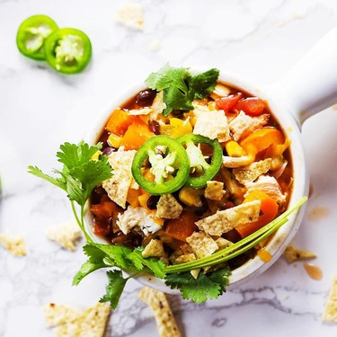Slow Cooker Chicken Fajita Soup Recipe | SideChef