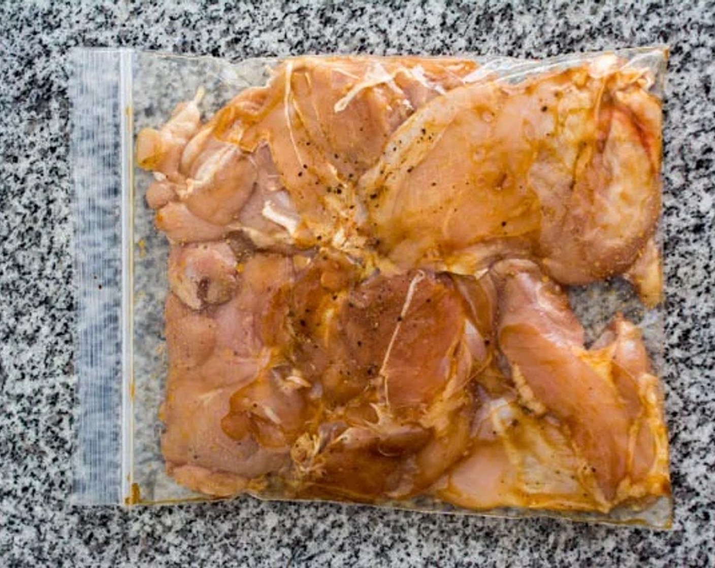 step 2 Marinade chicken in a large Ziploc bag, then add Worcestershire Sauce (3 Tbsp), Light Soy Sauce (1 Tbsp), Salt (1/2 tsp), and Ground Black Pepper (1 dash). Mix well and allow the chicken to marinade for about 1-3 hours.