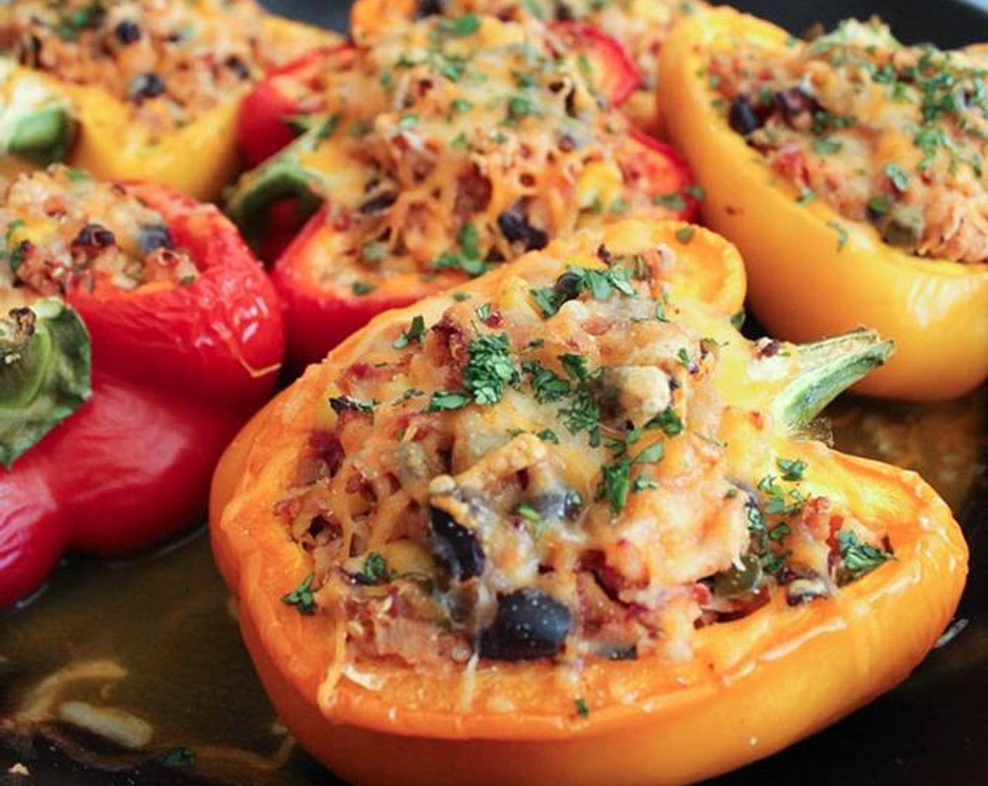 Southwestern Turkey and Quinoa Stuffed Peppers