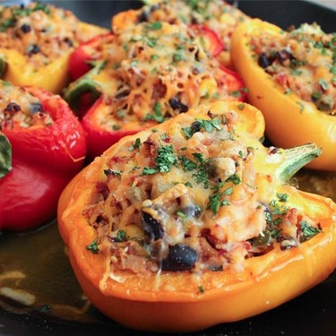 Southwestern Turkey and Quinoa Stuffed Peppers Recipe | SideChef