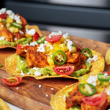 Chipotle Chicken Tostadas with Pineapple Salsa Recipe | SideChef
