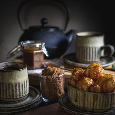 Fried Cassava Balls with Dark Salted Caramel Sauce Recipe | SideChef
