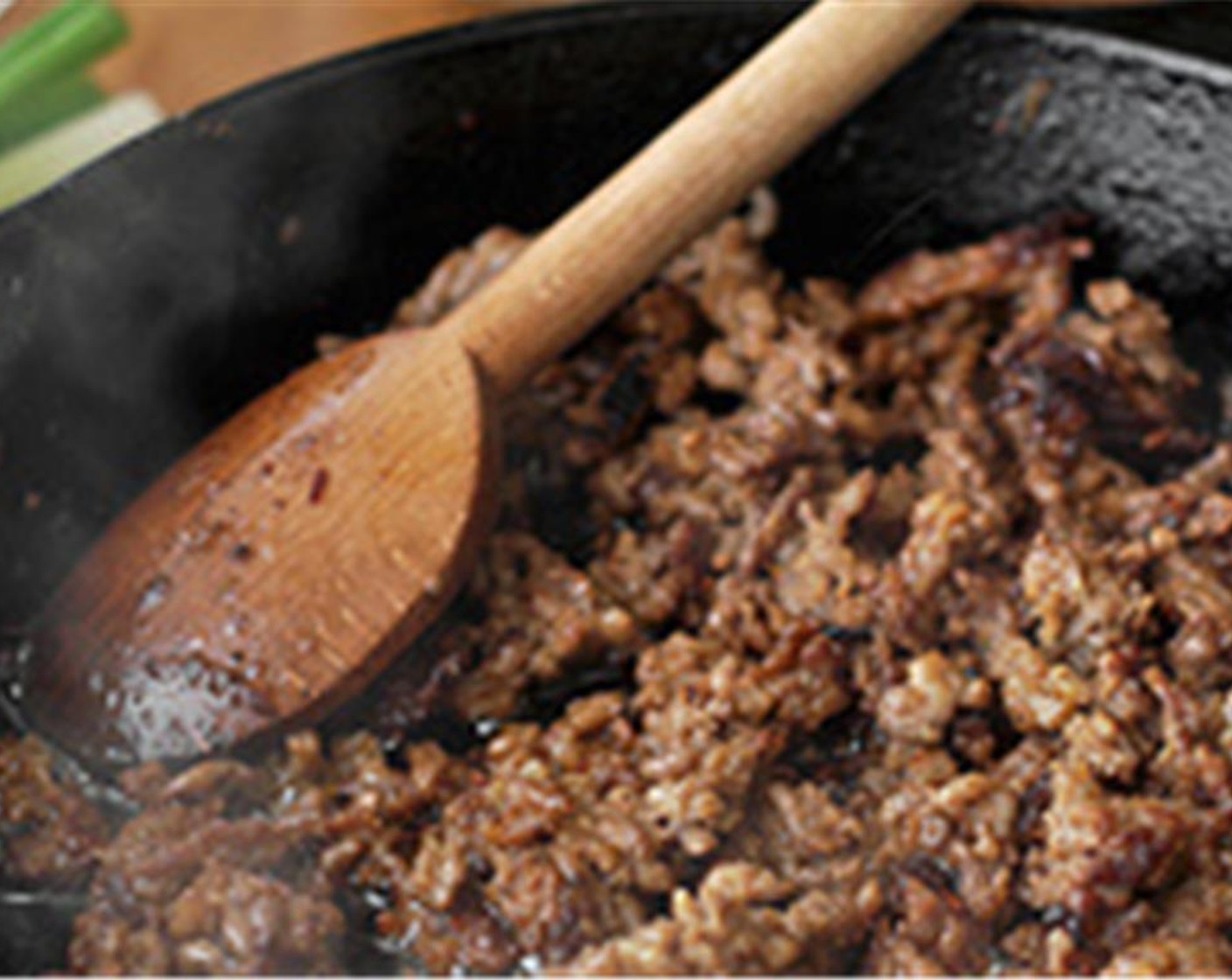 step 9 Reheat the skillet over medium-high heat, no need to clean. Add the Ground Spicy Sausages (8 oz) and cook until browned and crispy, breaking it down and stirring constantly with a wooden spoon.