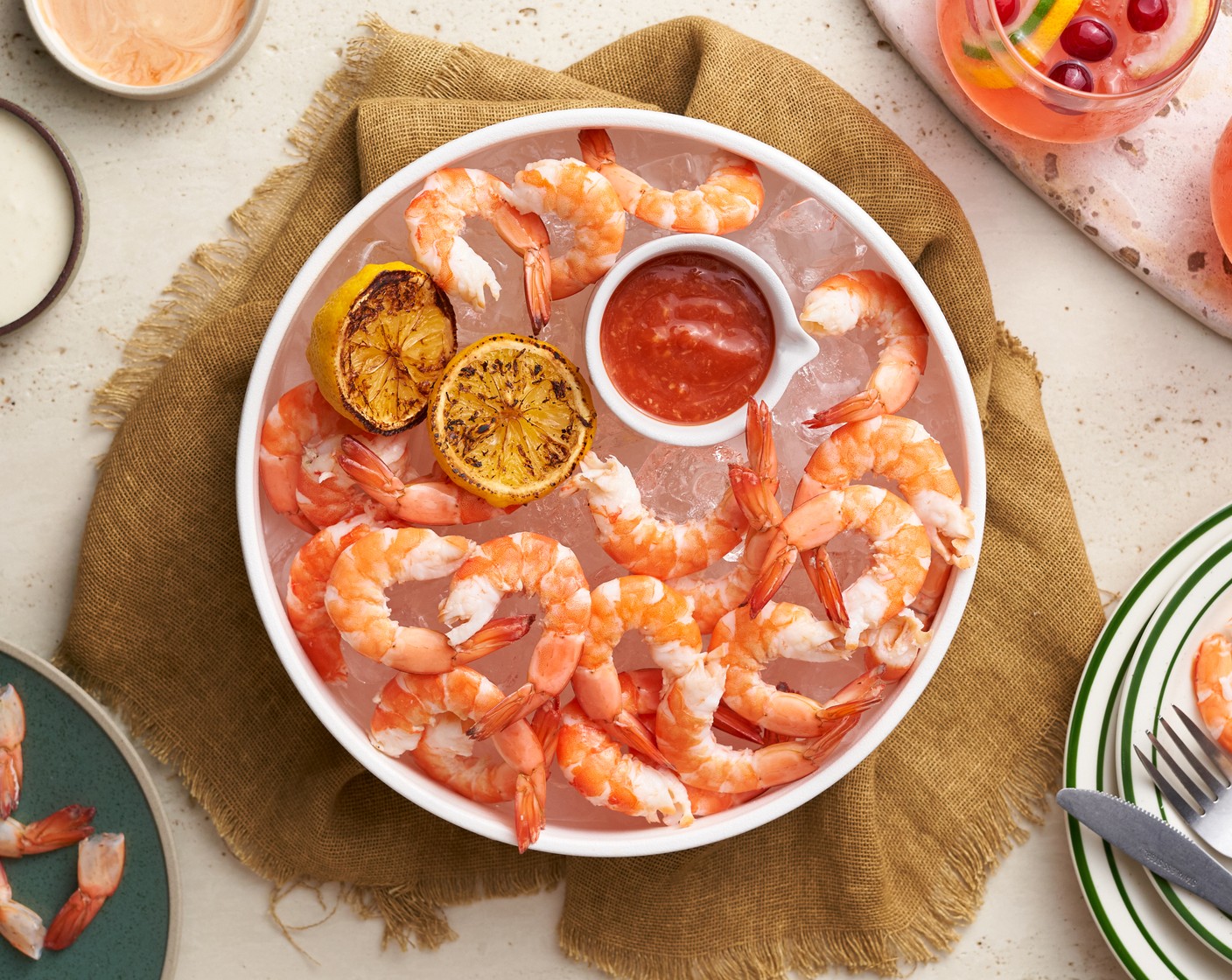 step 6 Drain and peel the shrimp before serving. Serve with the cocktail sauce.