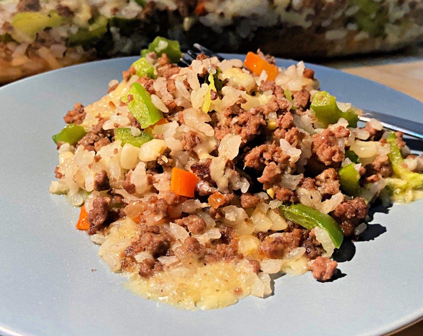Easy Cheesy Ground Beef And Rice Casserole